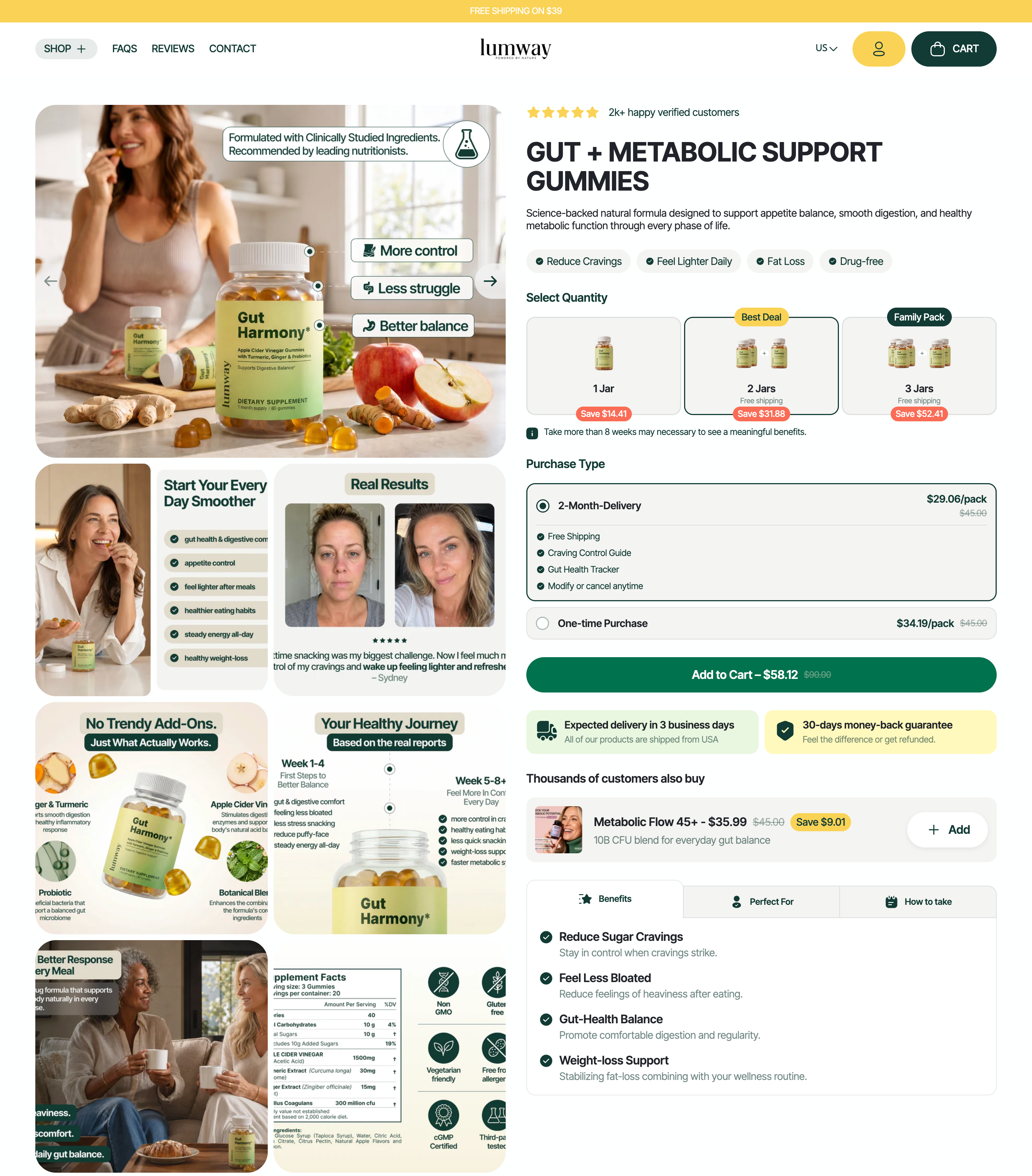 Preview of a Shopify product page built for a live store